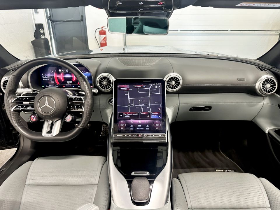 MERCEDES CLASSE SL 63 AMG V8 4.0 585ch 9G-Tronic 4Matic+ - Cabriolet Noir Obsidienne, Intérieur Cuir NAPPA Gris - 149 990 € - image 9