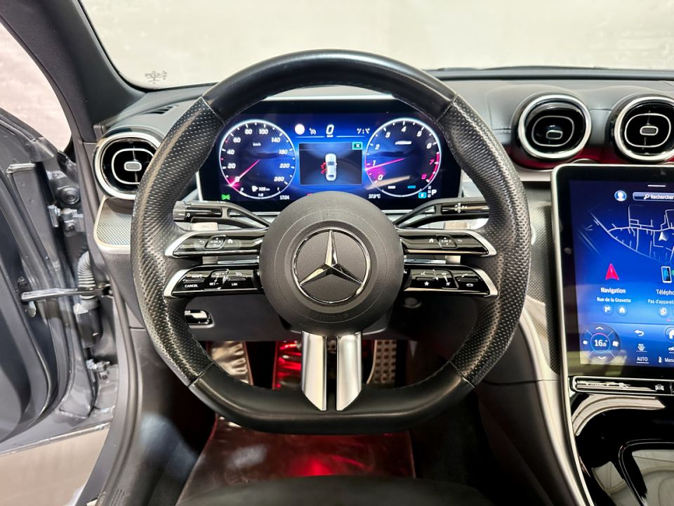 MERCEDES CLASSE C 200 1.5 204ch 9G-Tronic AMG Line Hybride Gris Sélénite 2022 - 34 990 € - image 14
